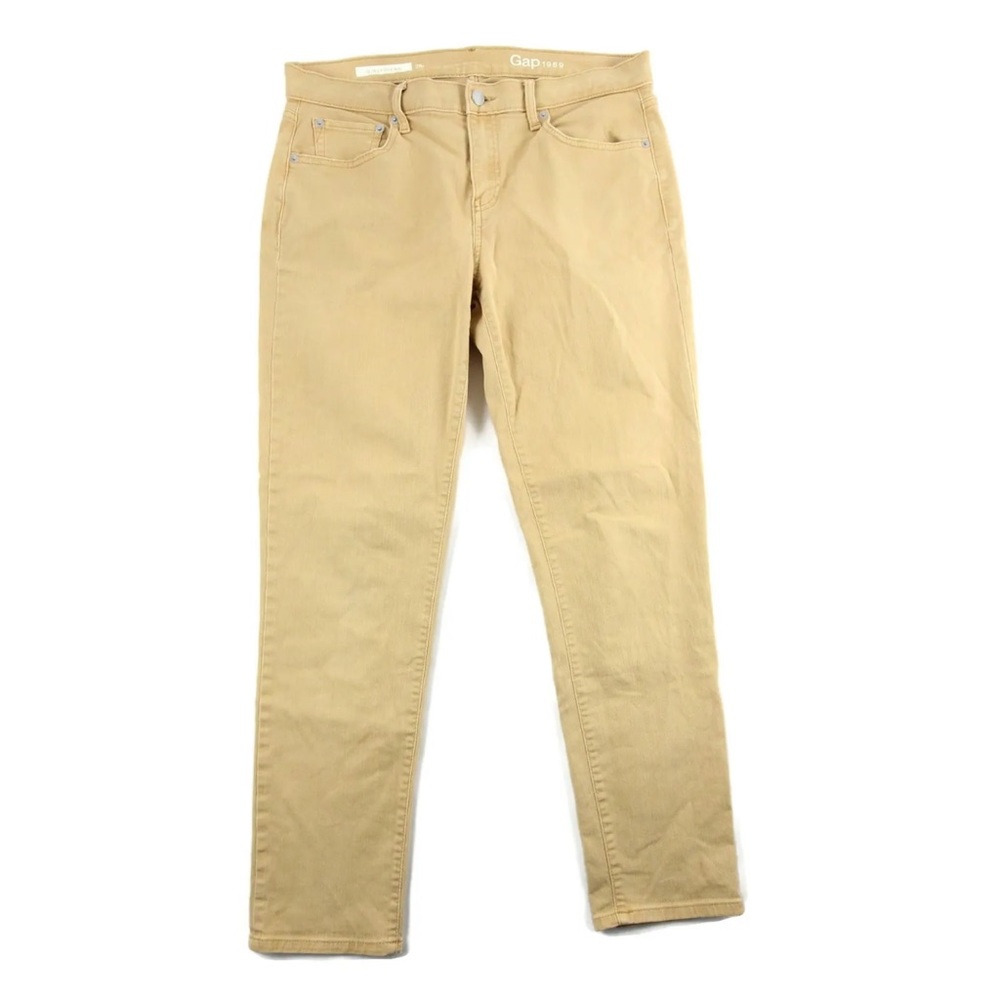 GAP Size 28R Yellow Mid Rise Girlfriend Jeans